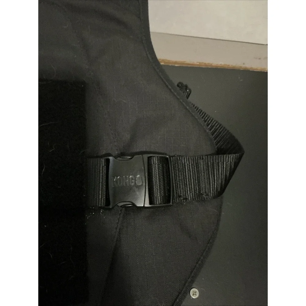 KONG Black Tactical Dog Harness XL Adjustable Padded Mesh
